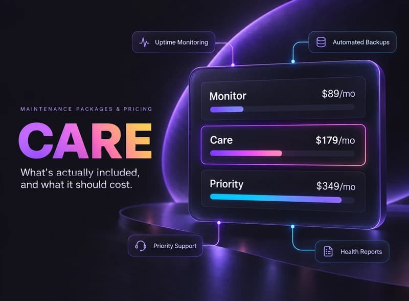Website Maintenance Packages & Pricing