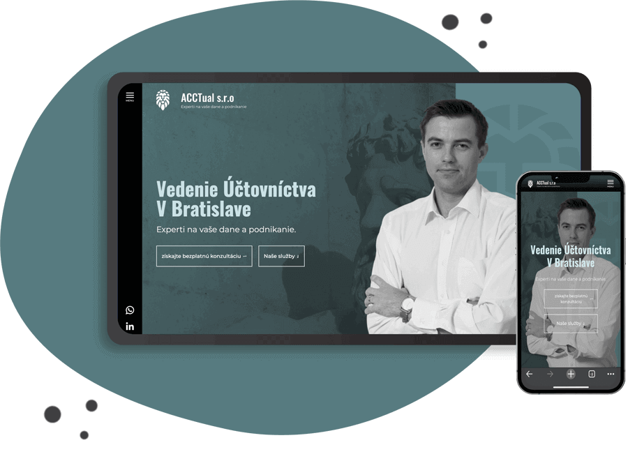Responsive Web Design for Accounting Firm in Bratislava, Slovakia